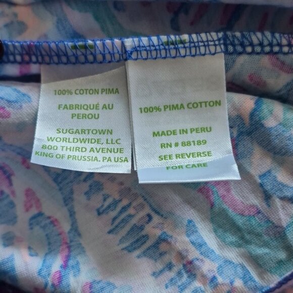 Lilly Pulitzer Billi dress Ruffle Happy As a Clam Sz.XS sleeveless Flowy Blue - Picture 8 of 8